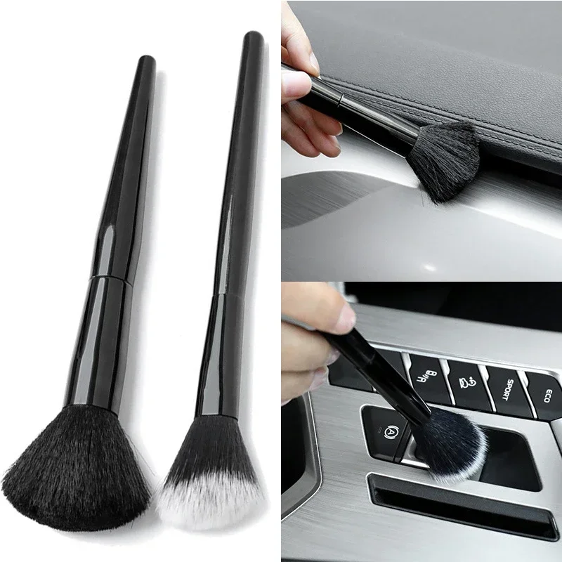 2PCS Ultra-Soft Detailing Brush Super Soft Auto Interior Detail with Synthetic Bristles Duster Brush Car Dash Air Outlet Wheel