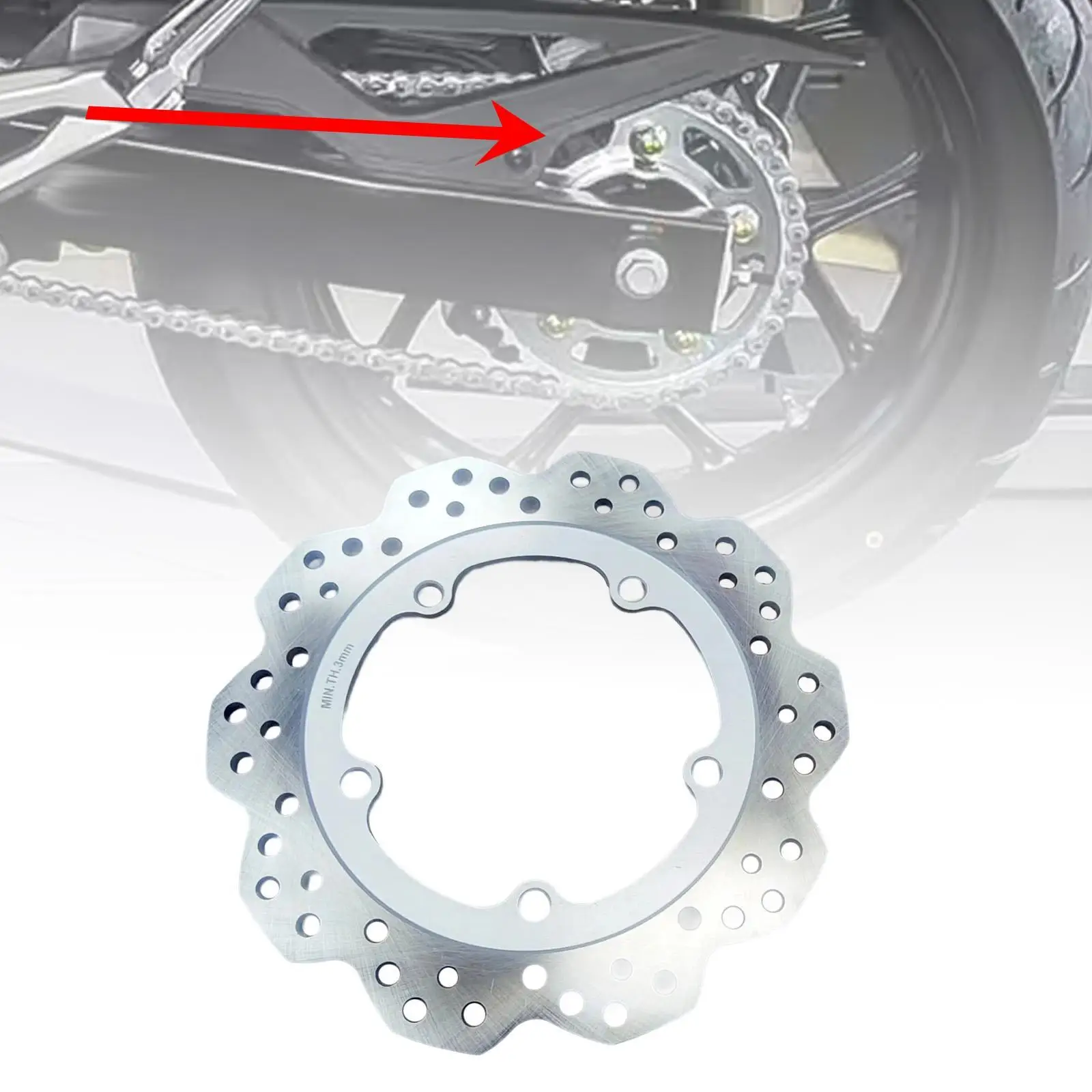 

Motorcycle Rear Brake Rotor 240mm Rear Brake Disc for 700 SD