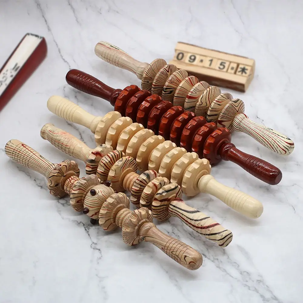 

Manual Yoga Leg Wood Therapy Belly Relief Health Care Tool Muscle Roller Sticks Trigger Point Massager Wooden Exercise Roller