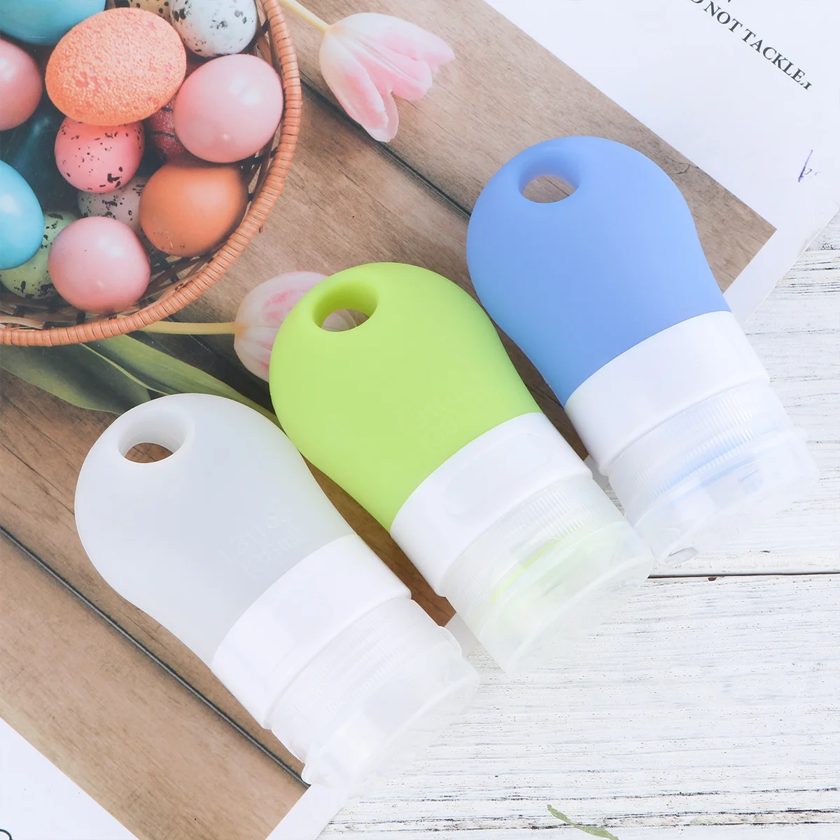 

3 Pcs Body Wash Empty Bottle Travel Lotion Hand 41X35X85CM Cream Container Refillable Silicone