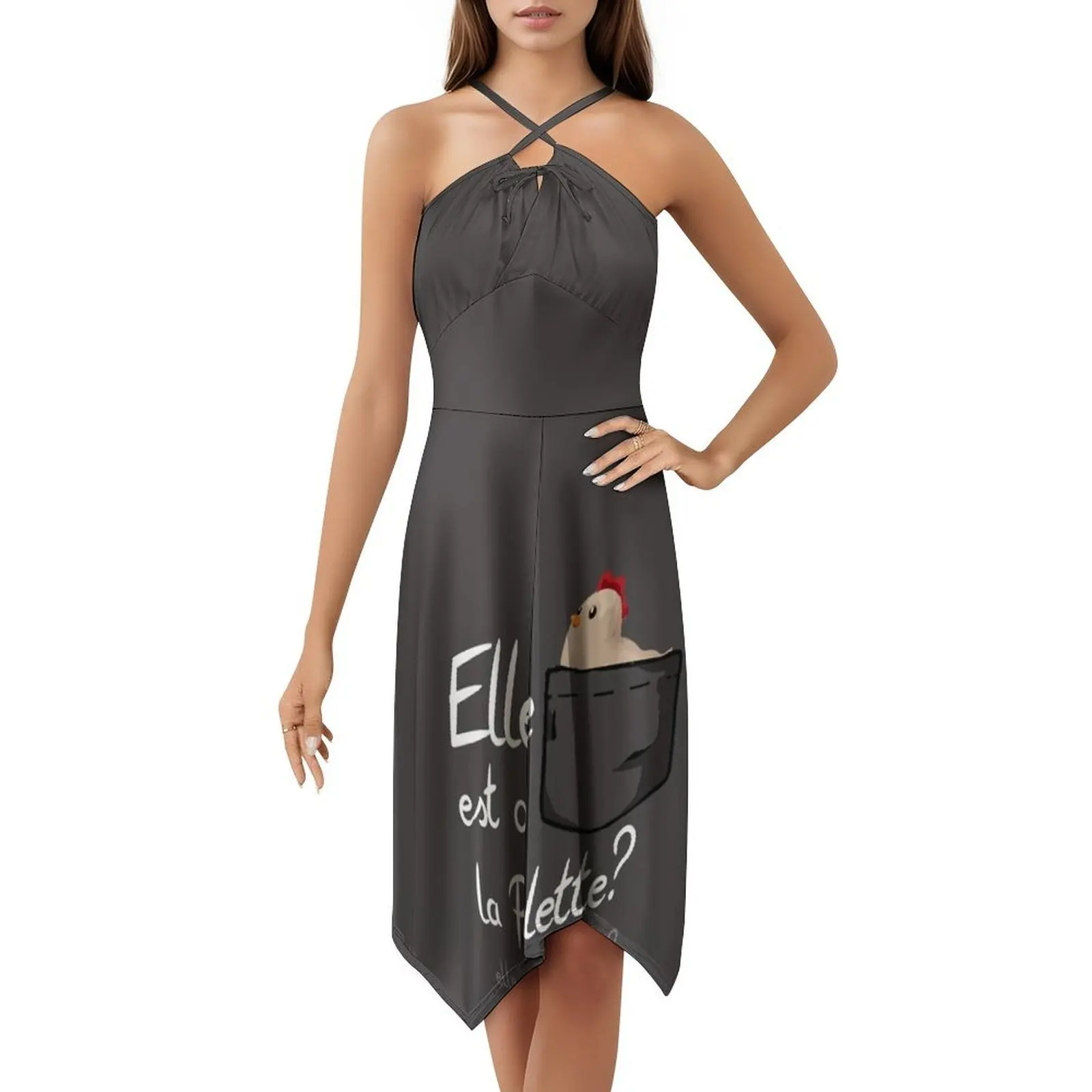 فستان حفلات نسائي مخفي جيدًا ملابس الشارع الشهير ملابس نادي مطبوعة عصرية للسيدات سلسلة Kadoc اقتباس فكاهة عبارة عن أنثى