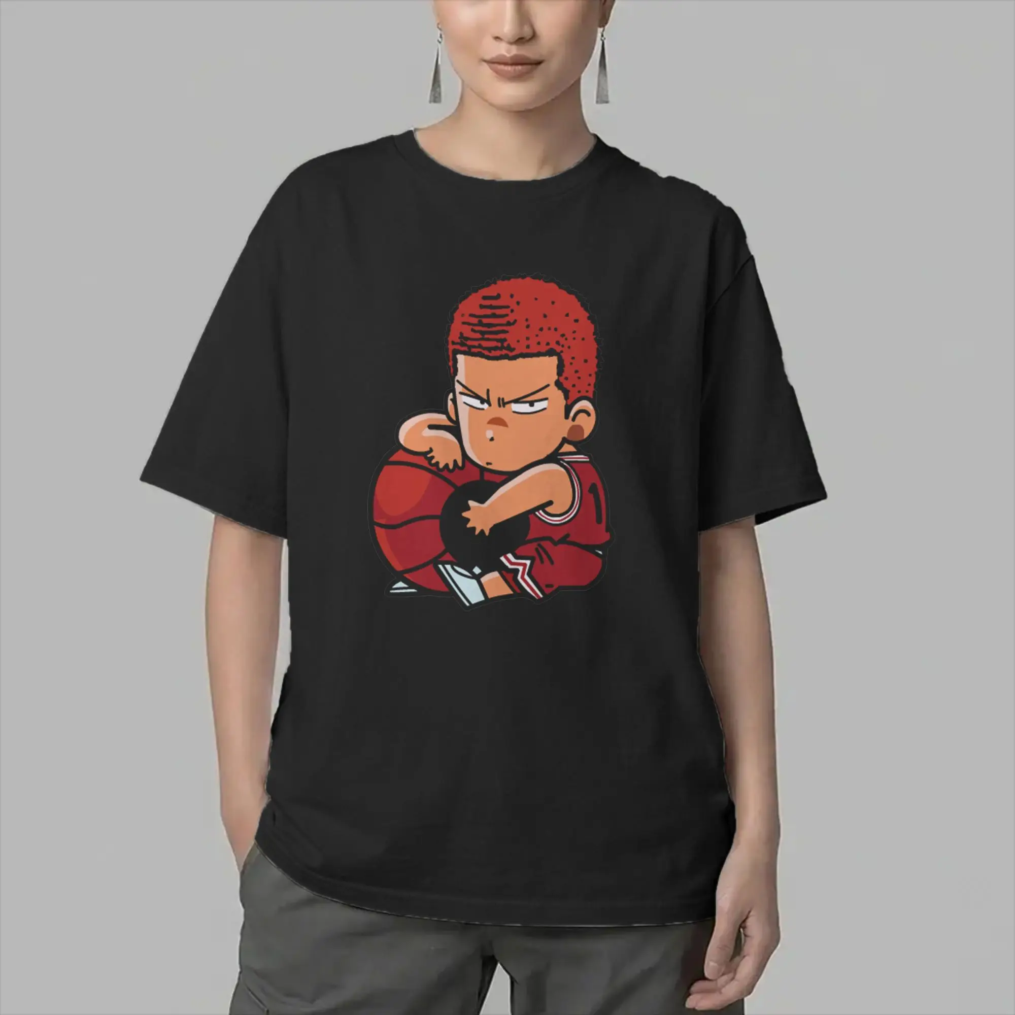 Men Shohoku Slams Dunks Anime T Shirt  100% Cotton Clothes Leisure Short Sleeve Crew Neck Tee Shirt Printed T-Shirt