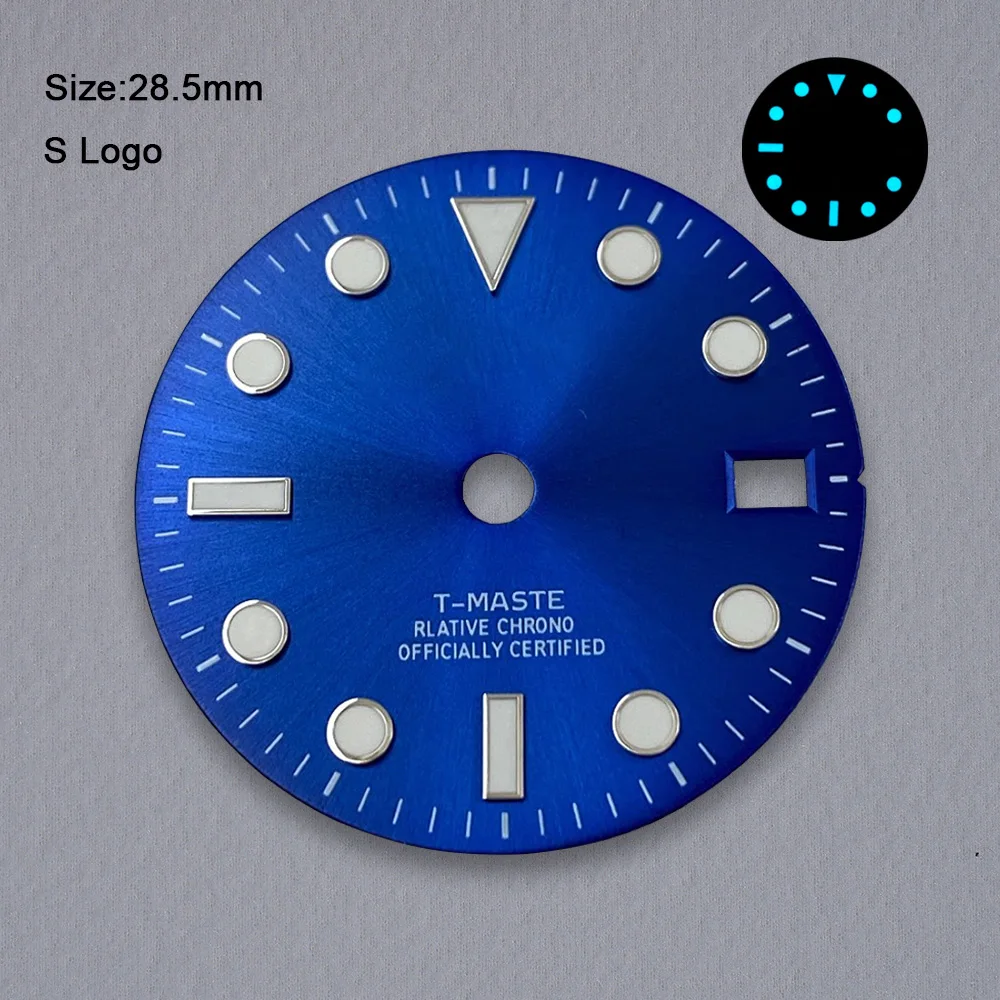 28.5 مللي متر S شعار NH34 GMT 2 الطلب الذهب الأسود حركة الحدود الجليد الأزرق مضيئة نيزك ساعة تعديل اكسسوارات أدوات