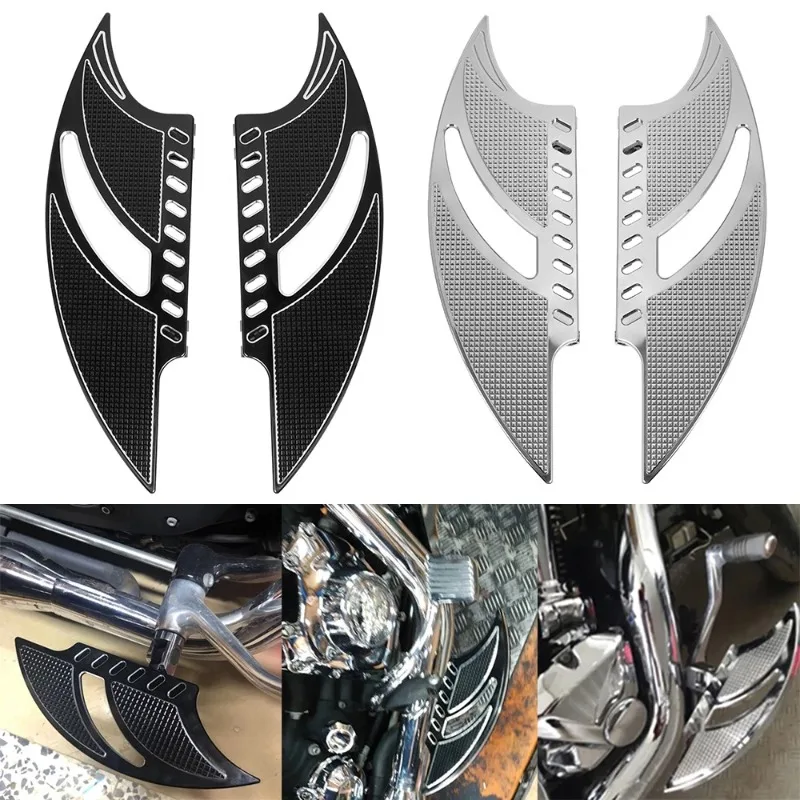 

Motorcycle Rear Footpegs For Harley 883 XL1200 Forty-Eight, Flame Design Passenger Footrests Rear Foot Pedals