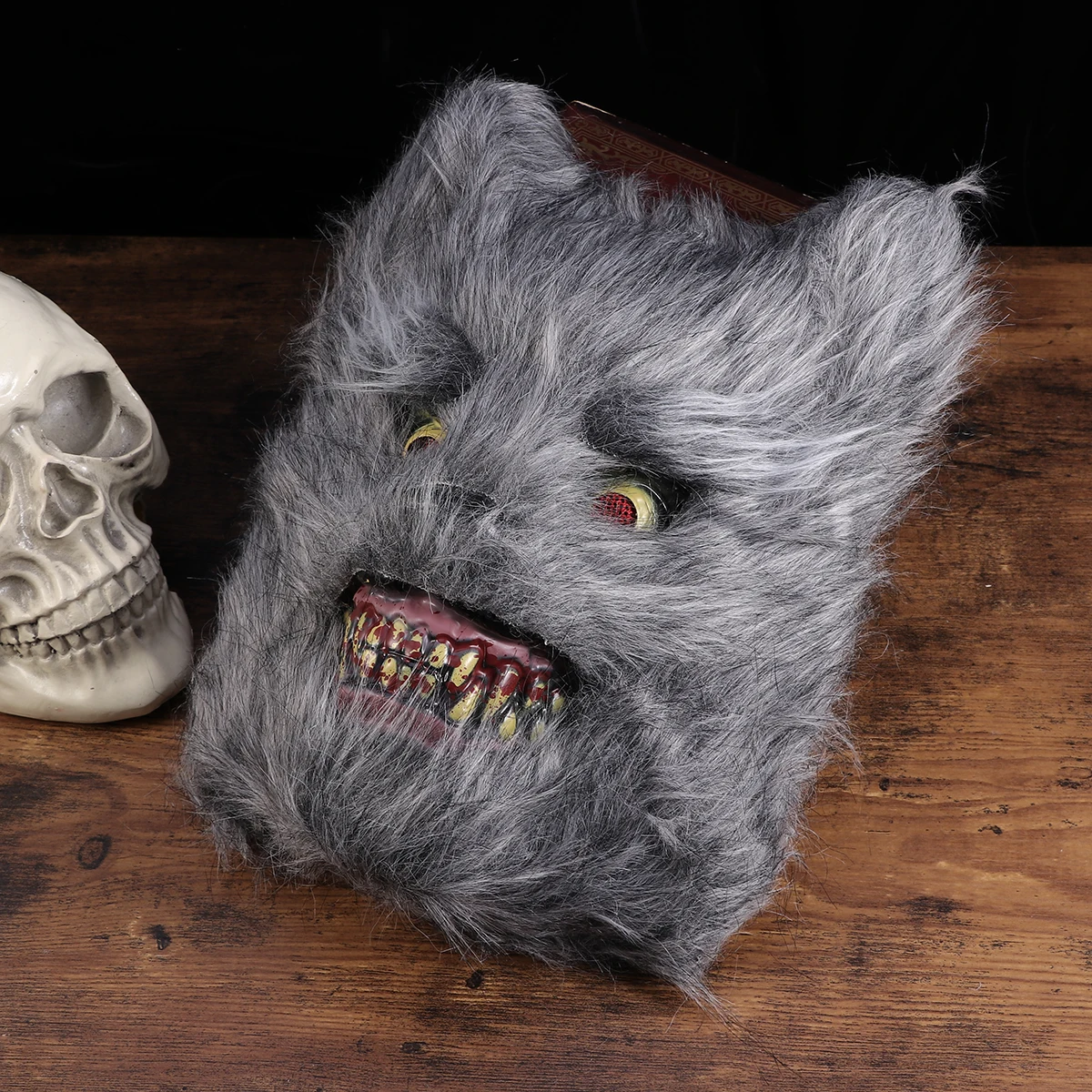 

Wolf Head Mask Scary Bloody Halloween Costume Accessory Party Masquerade Prop Long Lasting Durable Comfortable Size Fit Most
