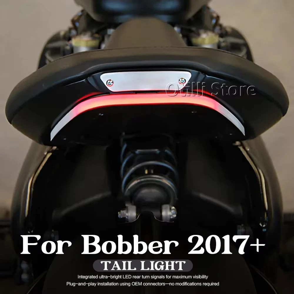 For Bonneville Bobber (2017-) Bobber Black (2018 2019 2020) Motorcycle Tail Light Brake Turn Signal LED Rear Lamp Stop Light