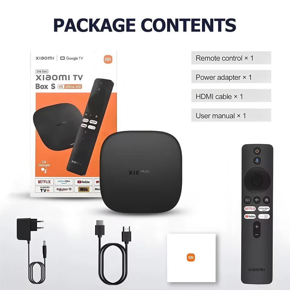 TV Box Xiaomi 3ra Gen 4K Ultra HD Bluetooth 5.2 Wi-Fi 6 2+32GB Google TV Asistente de Google 8