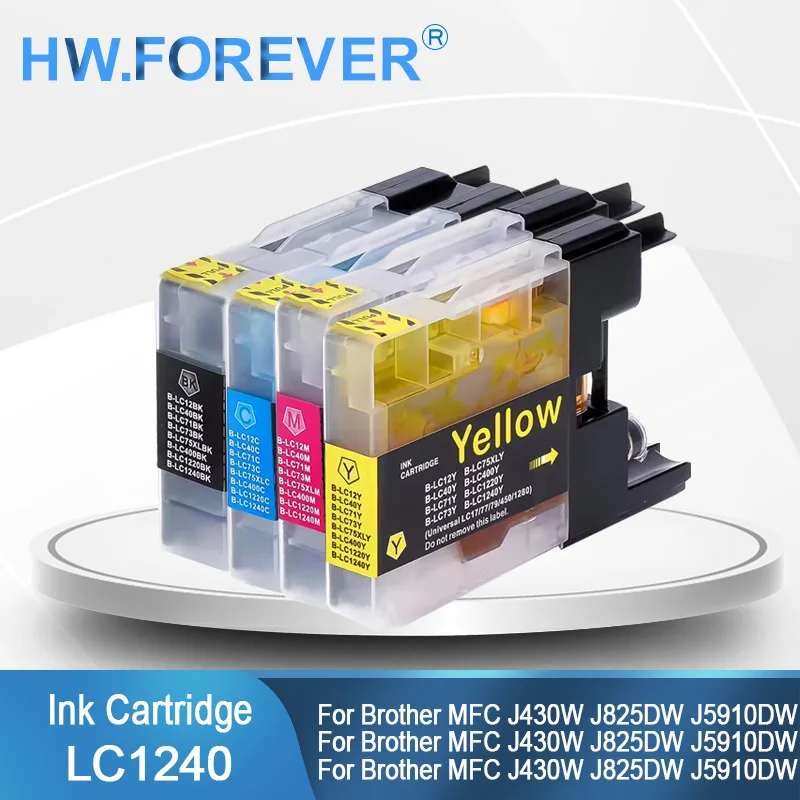 LC1240 LC12 LC1280 LC73 LC75 Compatible Ink Cartridge for Brother MFC J430W J825DW J5910DW J625DW J6510DW J6710DW J6910DW 6710DW