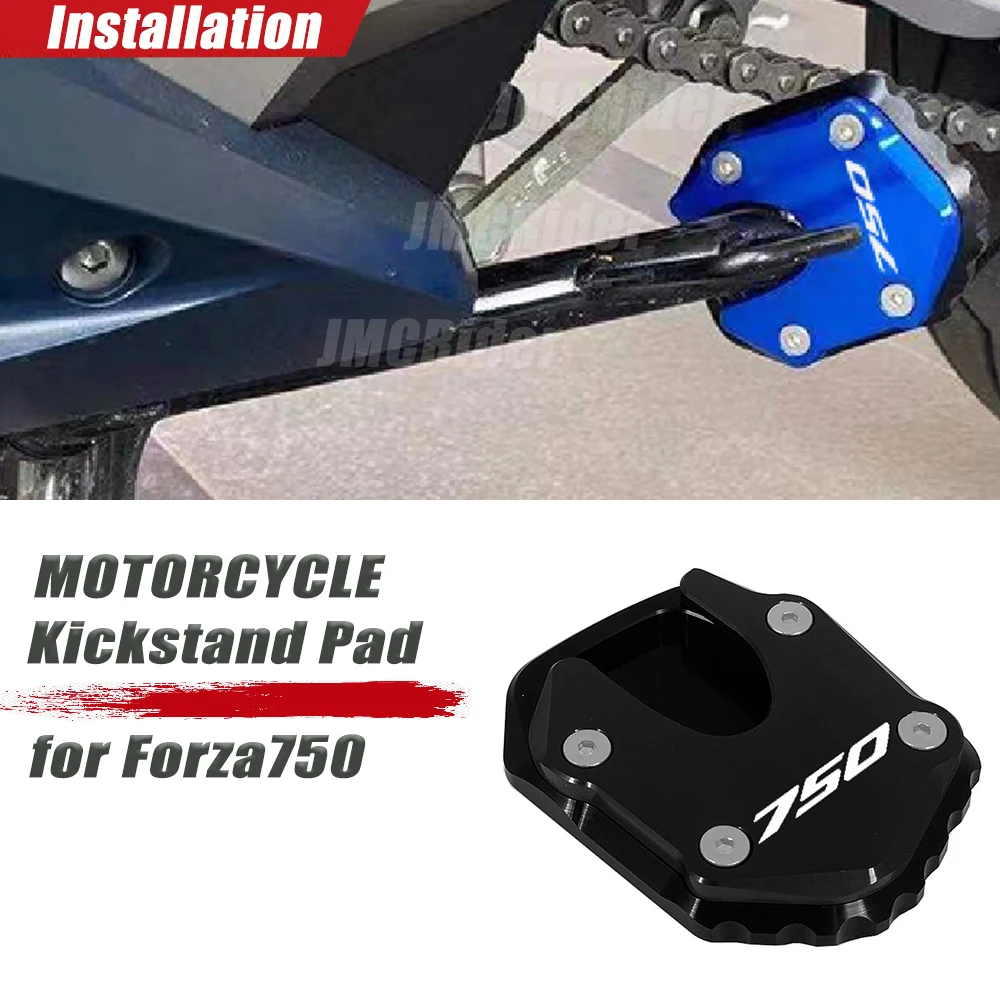 

For HONDA For Forza 750 2020 2021 2022 Motorcycle Accessories Kickstand Side Stand Extension Pad Foot Support Plate For FORZA750