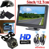 Wireless Car Styling 5 inch TFT LCD Screen Car Monitor  Display for Rear View Reverse  Backup Camera Car TV Display