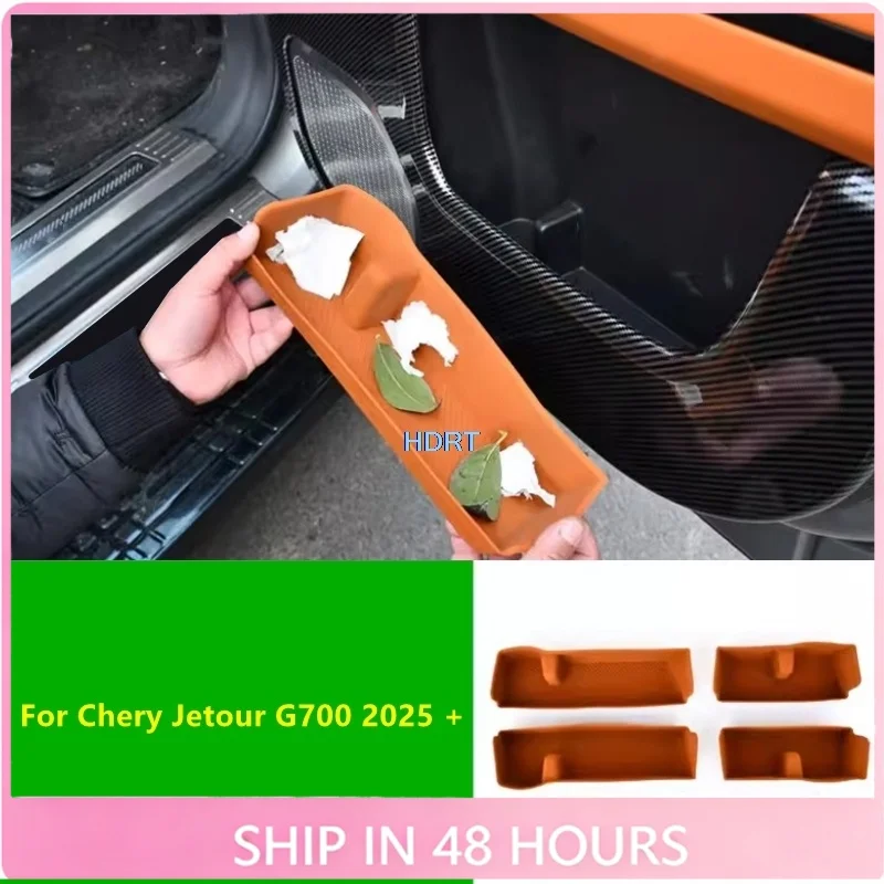 For Chery Jetour G700 2025 + Car Styling Door Storage Box Compartment Organizer Container Tray Cover Dust Proof Mat Accessories