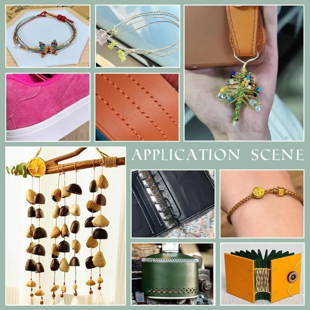 0.5 مللي متر ed الحبل 130 ياردة الأبيض ed الديكور سلسلة البوليستر المواضيع الحبل خيوط الديكور الحبال