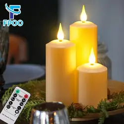 Velas Led con batería, luz de té, temporizador remoto con llamas parpadeantes, decoración del hogar de cumpleaños, vela de boda, Rosa/Marfil