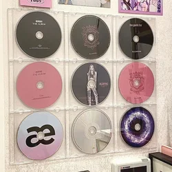 Kpop CD Storage Case Wall Mounted Transparent Acrylic Display Rack DVD Disc Dustproof Box Stepped Storage Box Collect Decoration