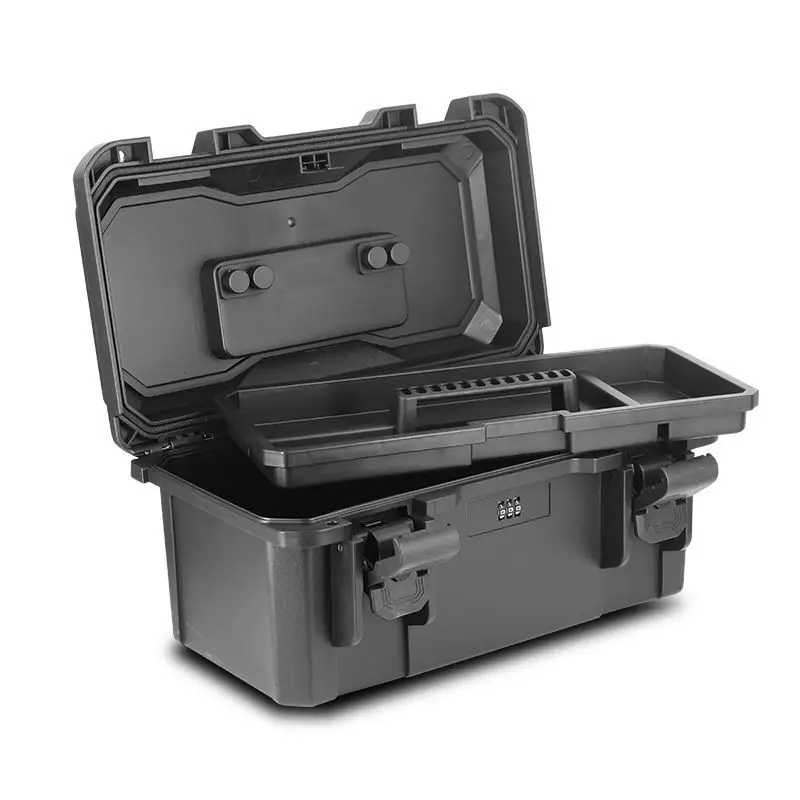 

Hardware toolbox with lock Thickened anti-drop multi-functional maintenance box