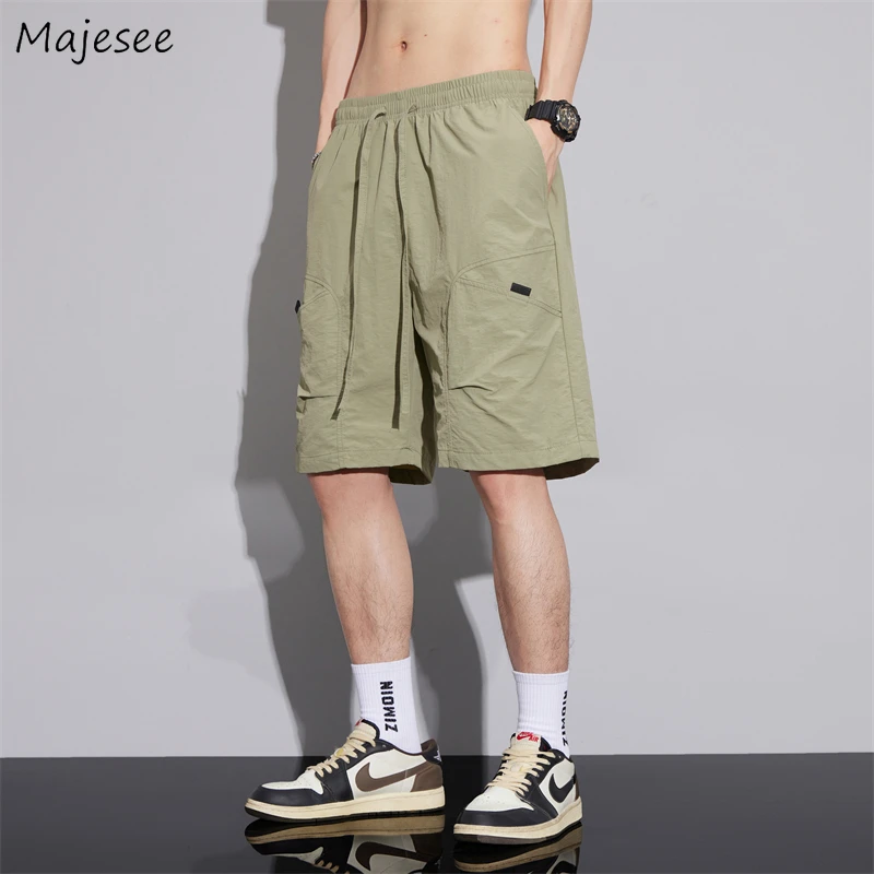 

Шорты-багги Мужские летние винтажные, джоггеры, универсальные повседневные, в американском стиле, красивые, простые, с карманами, повседневные, шикарные