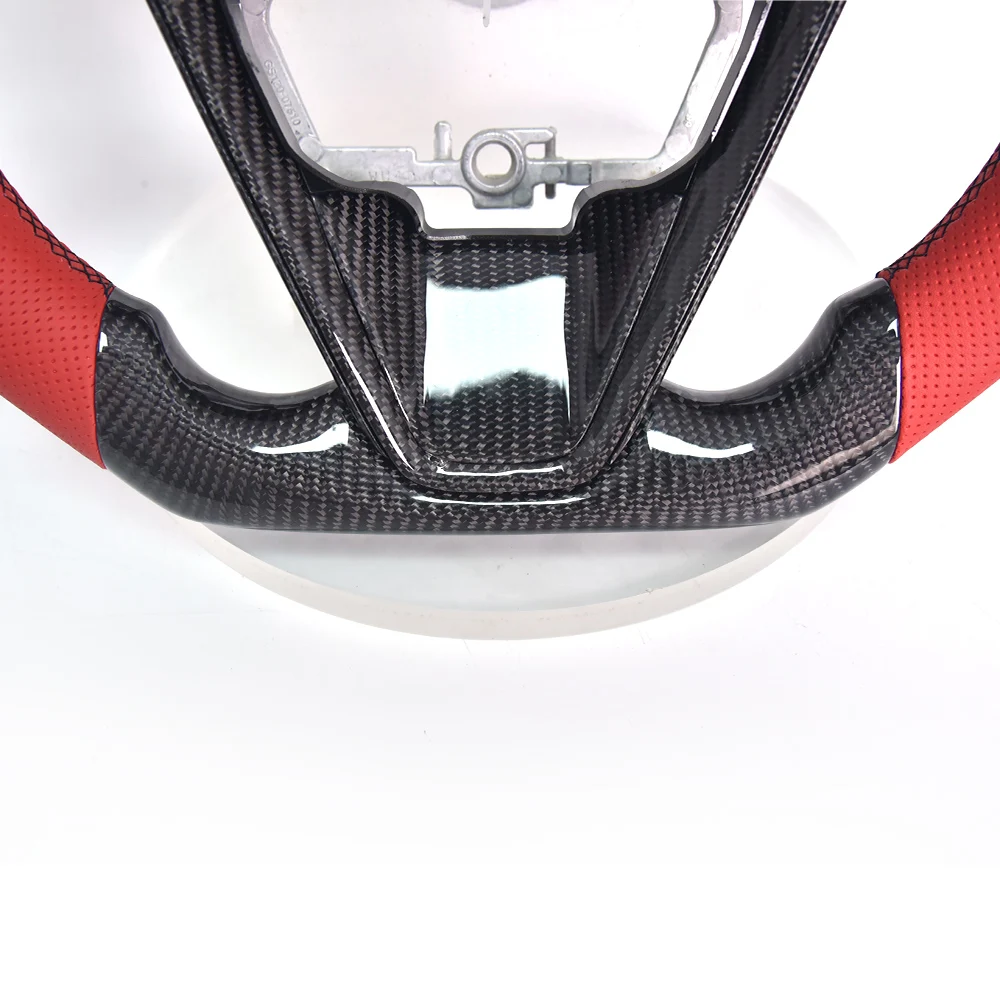 Suitable for Toyota Camry 2018 Modified Carbon Fiber Steering Wheel Assembly Suede Perforated Leather Customized Upgrade