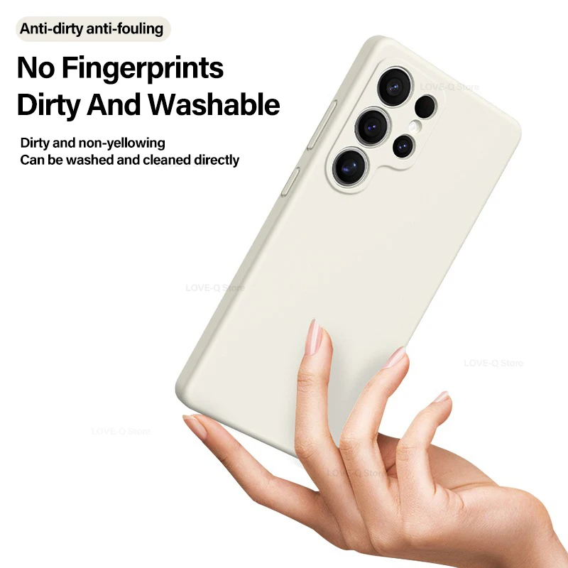 Original Liquid Silicone Phone Case For Samsung Galaxy S25 S 25 S24 S23 S22 Ultra Plus S24 FE S25Ultra Soft TPU Shockproof Cover