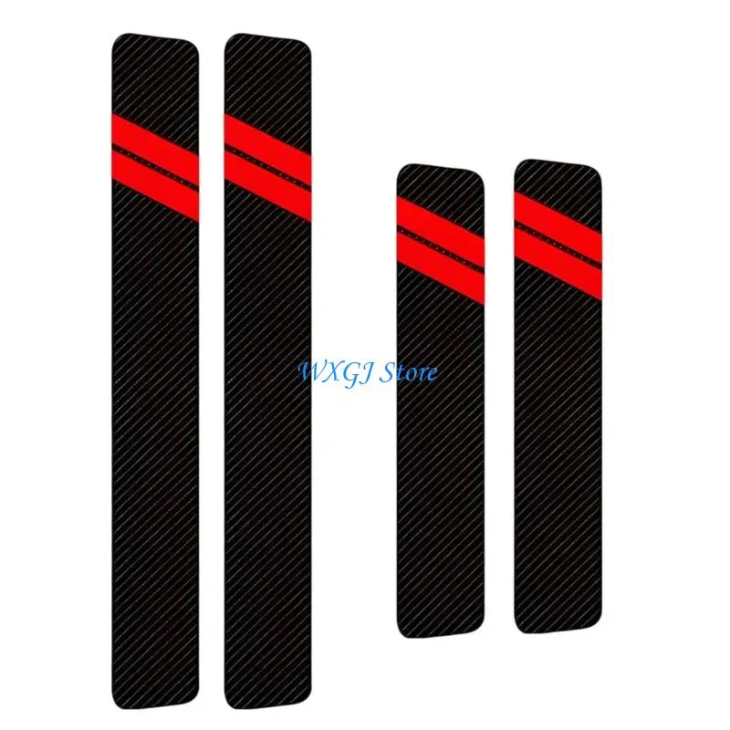 37JE Car Door Guards Carbon Fiber Look Door Sill Protectors For Cars And SUVs