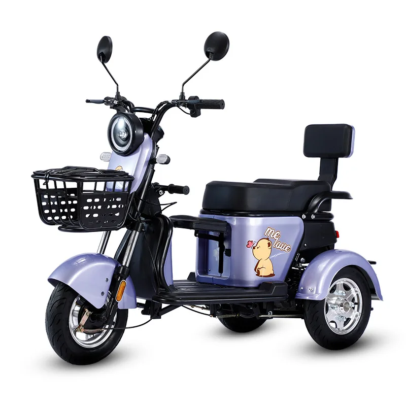 

New Small Electric Tricycle Adult Household Women Scooter Pick Up Children The Elderly Three-wheeled Electric Car