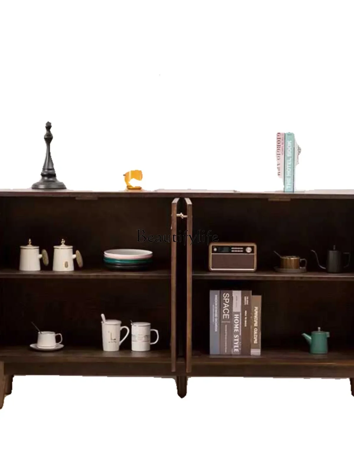 

LNordic retro solid wood simple storage modern wabi sabi natural wind against the wall