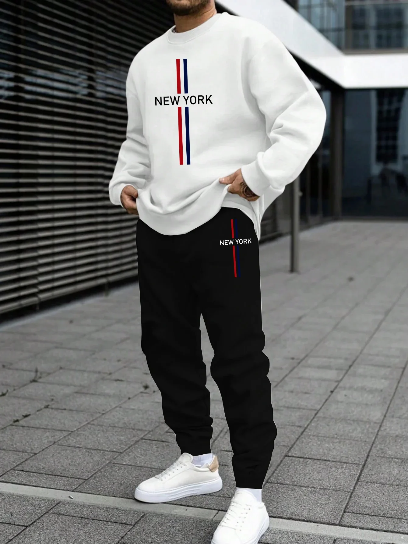 Survêtement imprimé pour hommes, sweat-shirt à manches longues, pantalon de survêtement, pull de sport décontracté, vêtements d'automne quotidiens Hip Hop