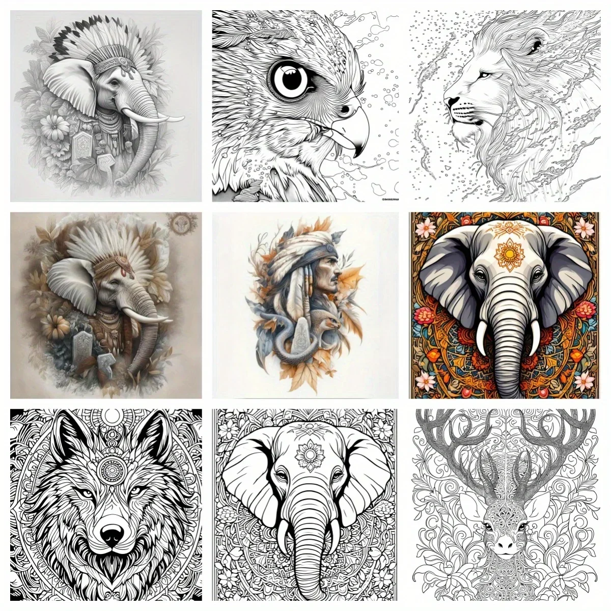 30 صفحة من كتاب تلوين ماندالا لتخفيف الضغط للبالغين، مستلزمات الرسم، الهدايا، اللوحة الزيتية، رسم الخط، رسم الخط