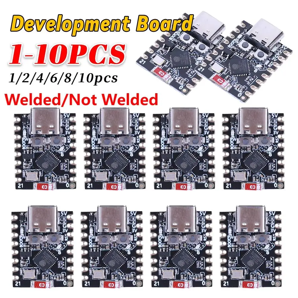 10-1PC ESP32-C3 Development Board Super Mini WiFi Bluetooth-Compatible Board for Arduino Development Board Welded/Not Welded