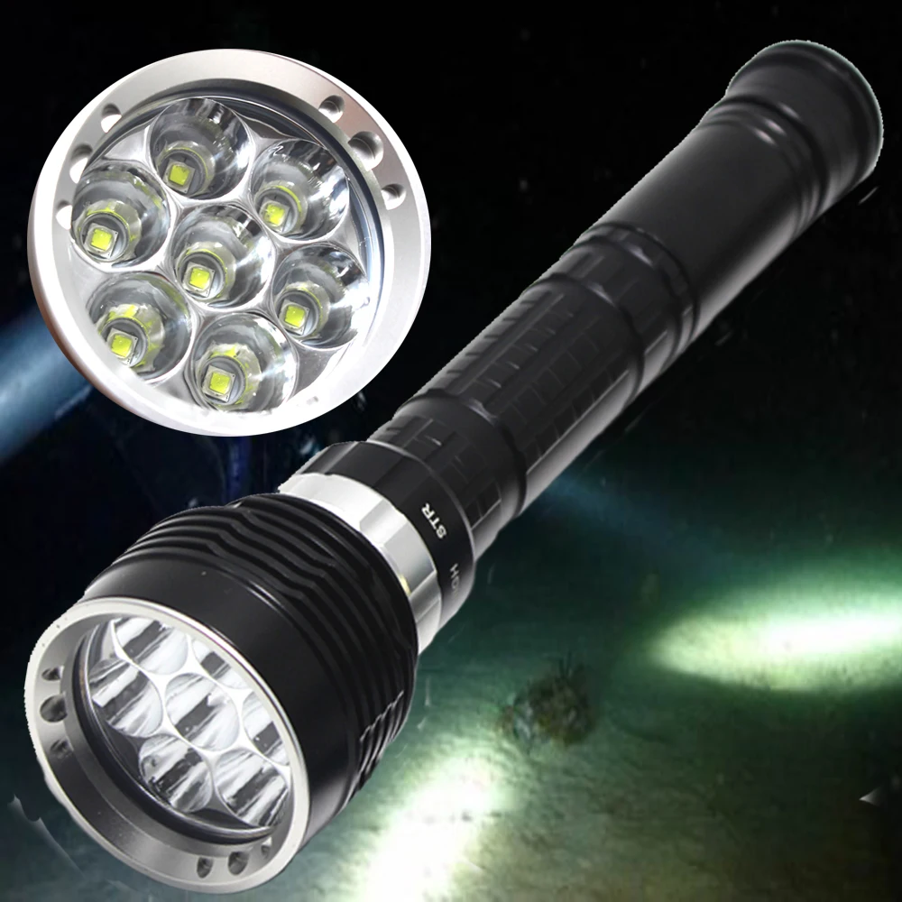 

Powerful 40W L2 T6 LED Diving Flashlight 3-Mode High Power 26650 Scuba Torch 200M Underwater Waterproof Flash Light Lantern