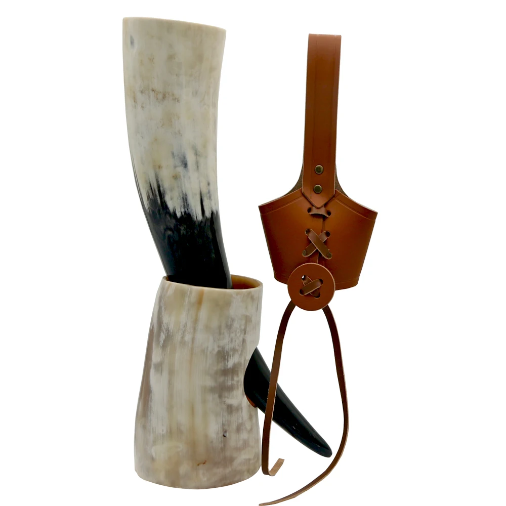Handicrafts Viking Drinking Horn Cups Ale Beer Wine Goblet Chalice Tankard Ox Horn Beaker Vessels Viking Drinking Mug