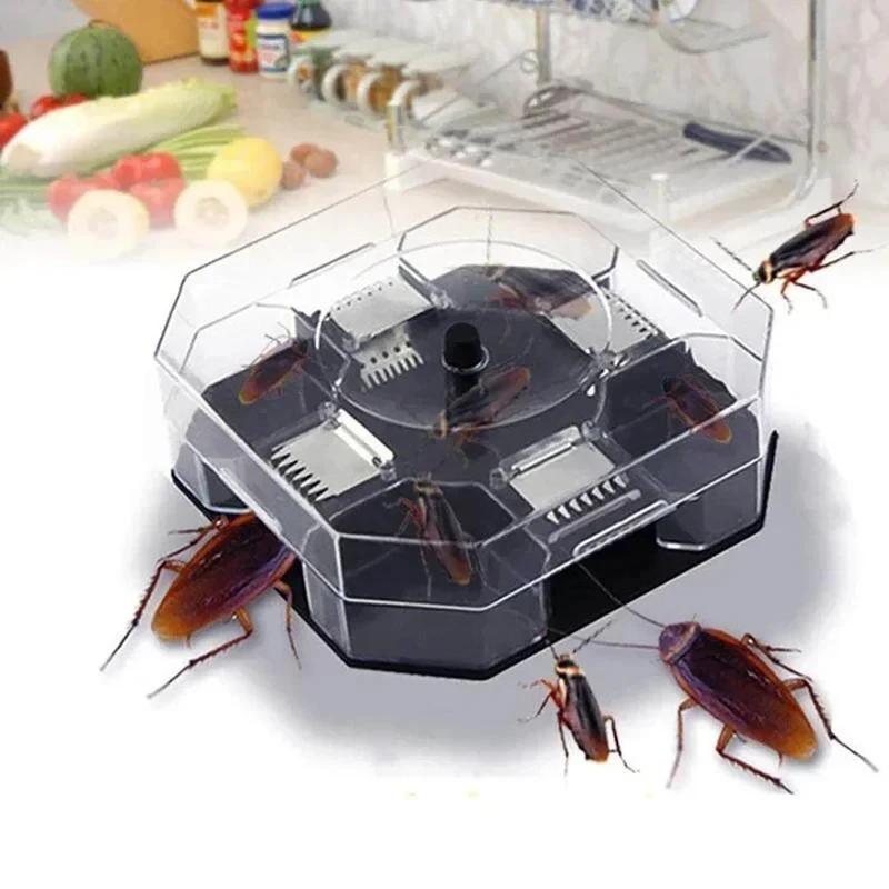3pcs Safe Non-Toxic Cockroach Bait Station Chemical-Free Cockroach Trap Pest Control