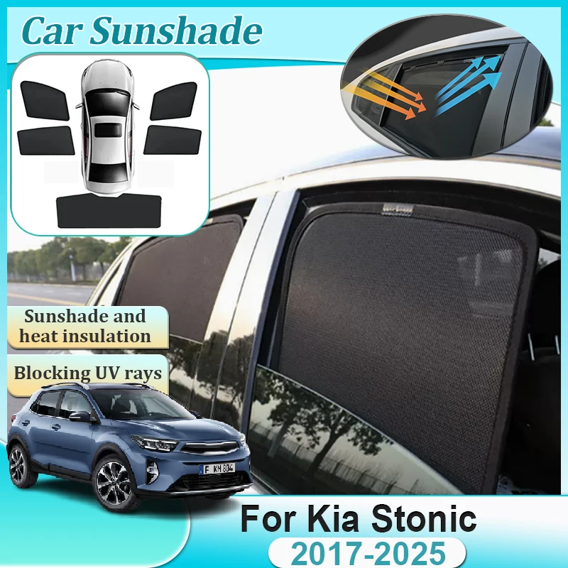 

Для Kia Stonic аксессуары YB CUV 2017-2025 магнитный солнцезащитный козырек солнцезащитный крем боковые оконные чехлы солнцезащитные козырьки защита автомобильные аксессуары