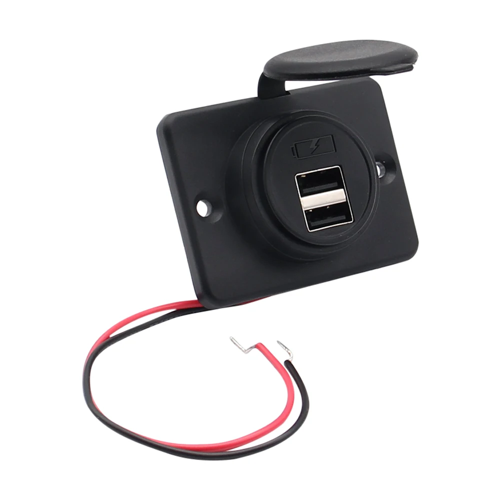 

4.2A 12V 24V LED Universal Car Charger Waterproof Dual USB Port Charger Socket Outlet for Auto Motorcycle Adapters Socket Charge