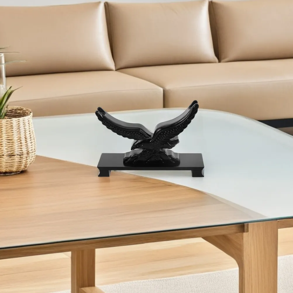 Resin Eagle Display Stand Small Size Horizontal Organizer Display Holder for Home Office Collectors Holder Bracket