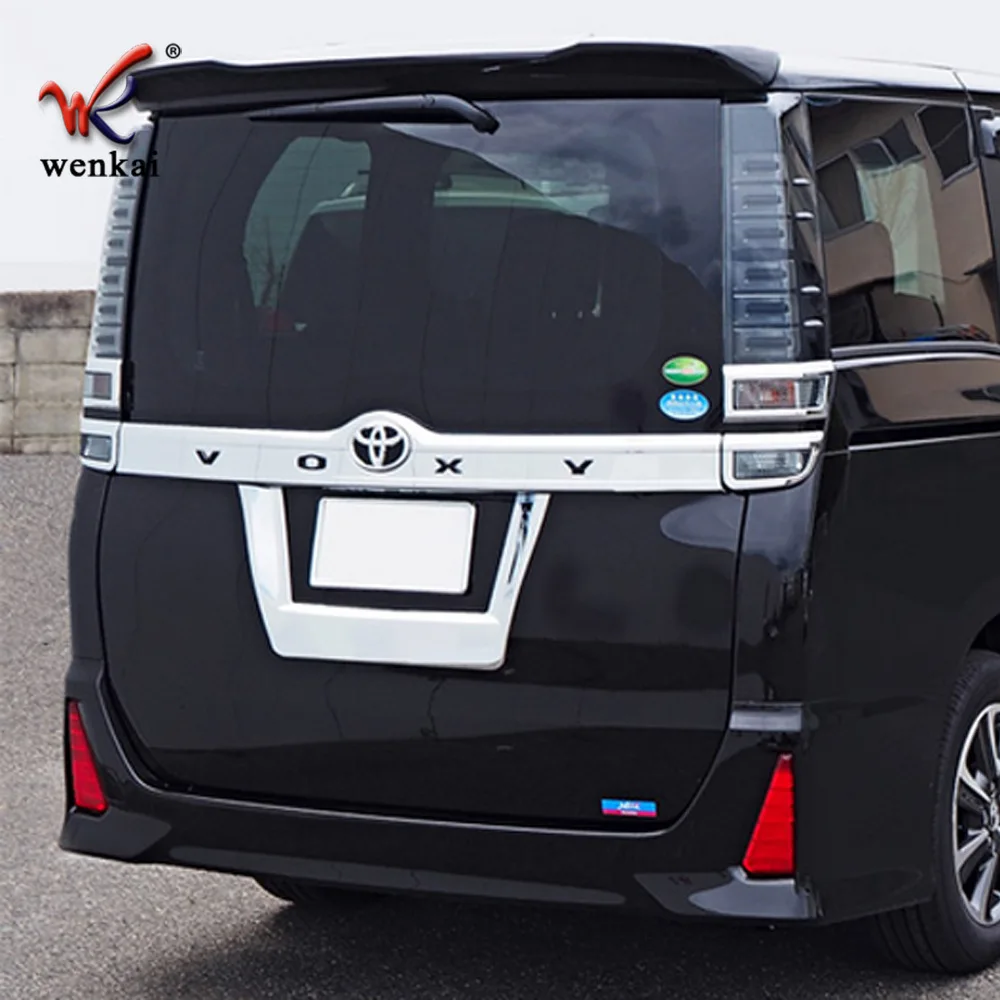 

For Toyota Noah Voxy 80 Series Accessories Rear Trunk License Plate Chrome Trim Decoration Frame Styling Part