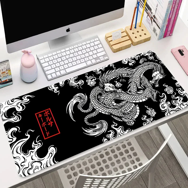 

Mouse pad Japanese Dragon Gaming Mousepad Rubber Large Rug Computer Gamer table mat PC desk padding desk desktop accessories