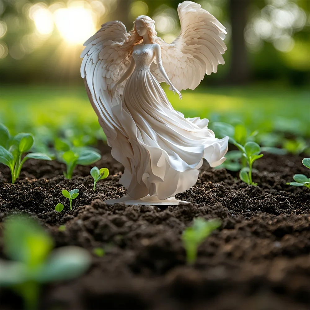

Amazon Angel Ornament White Flower Fairy Garden Home Garden Potted Props