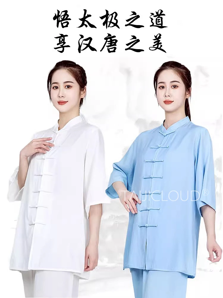 Tai Chi Suit for Women, Cotton and Linen, Thin, High-grade Martial Arts Practice, Summer