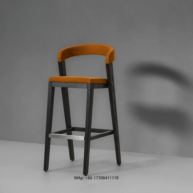 

Современный Простой Дизайн Роскошный Деревянный Обеденный Стул с Обивкой и Спинкой для Кафе и Кофеен