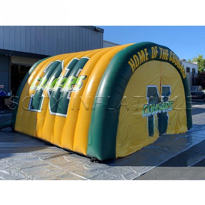 for party sports event Custom football team inflatable tunnel tent with door curtains dome shaped entrance tunnel