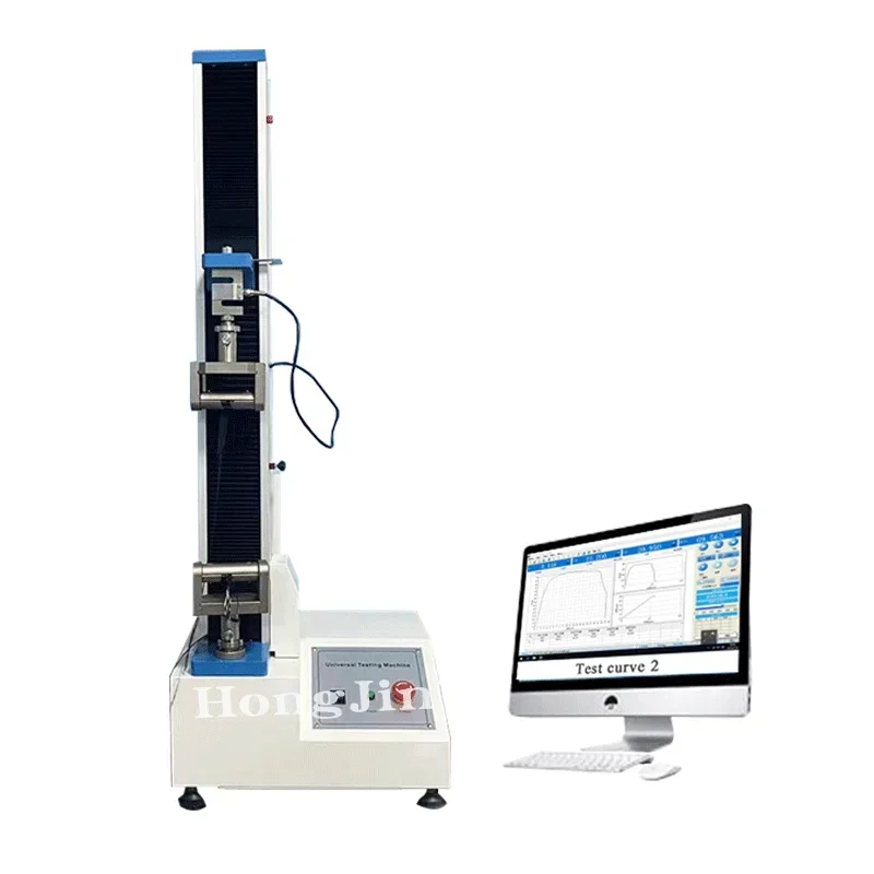 Single Column Computer Automatic Electronic Rubber Universal Material Tensile Testing Machine  Strength Tester