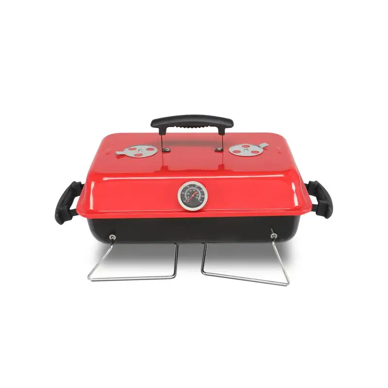 

Portable Charcoal Grill, Tabletop BBQ Smoker, Compact Outdoor Cooking Grill for Camping, Picnics, Beach Fun