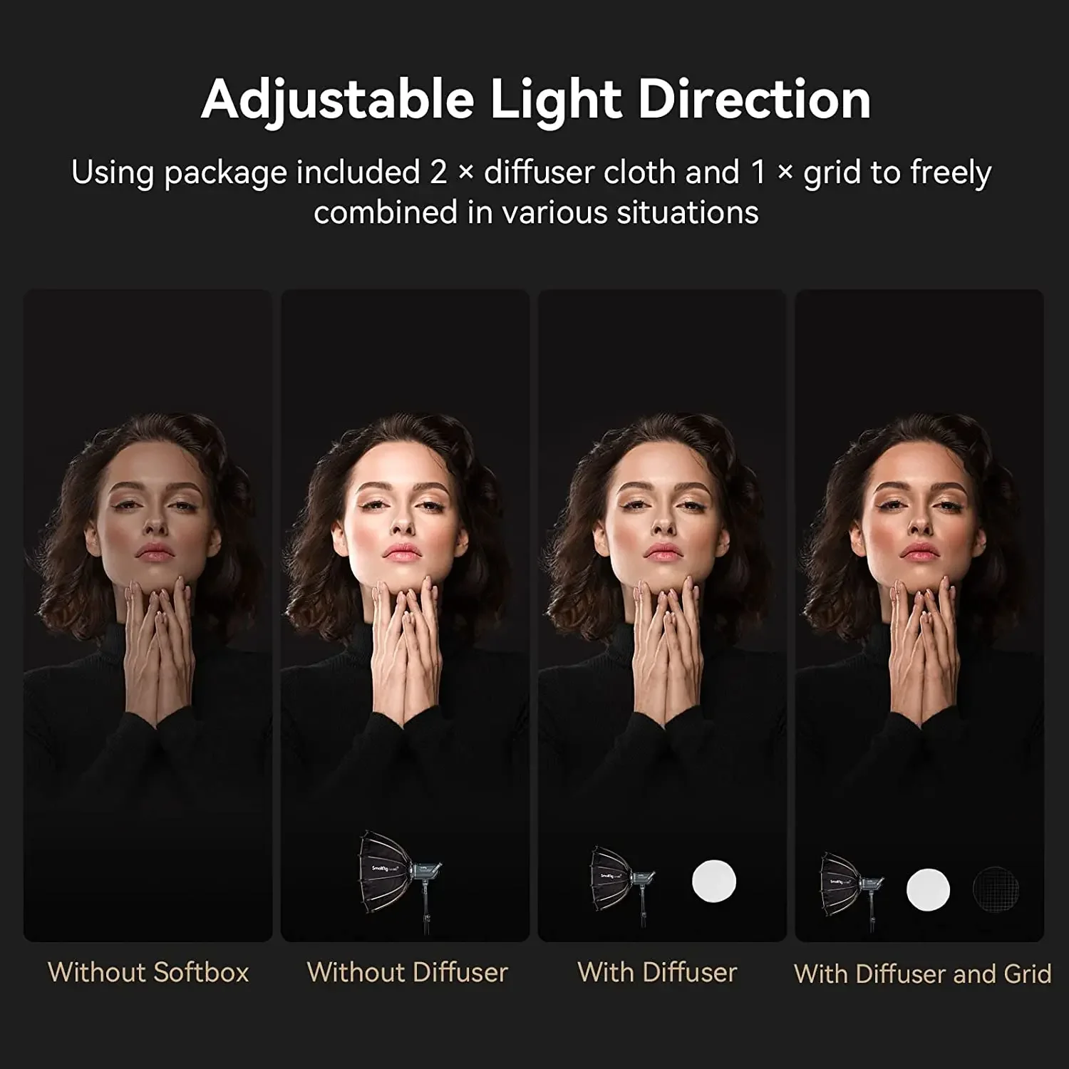 

New SMALLRIG Parabolic Softbox LA-D85 85cm Quick Release Soft Box for Bowens Mount COB Lights - 4158