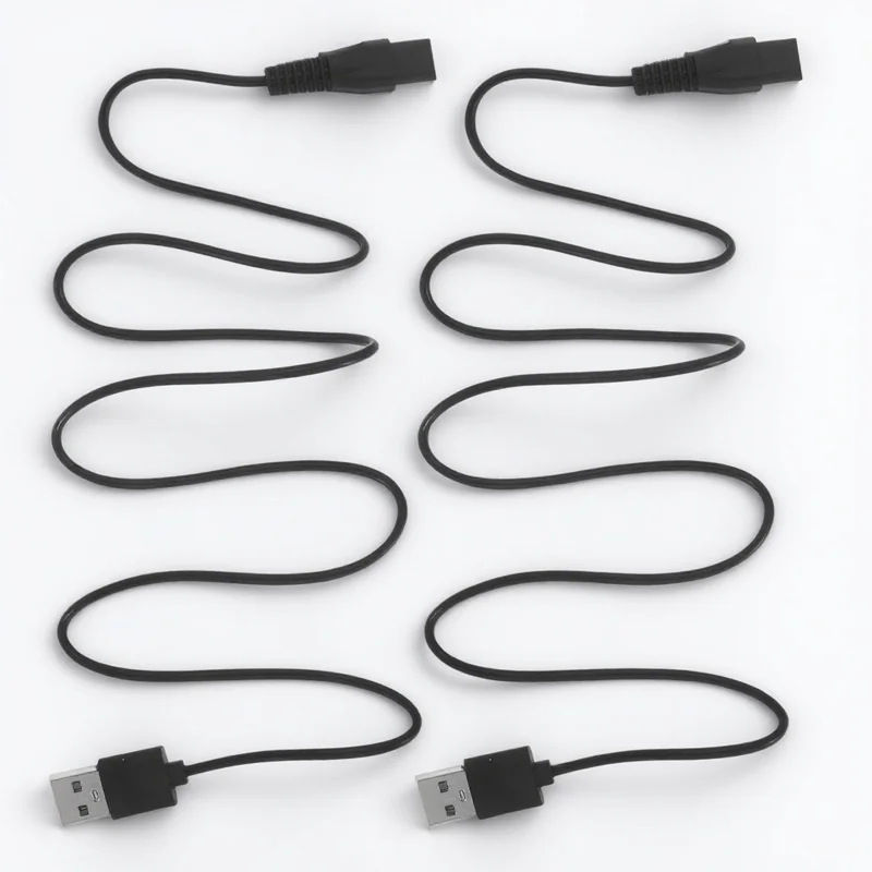 2 قطعة سلك الطاقة Usb العالمي ل ماكينة حلاقة كهربائية كابل شحن 60 سنتيمتر ل ماكينة حلاقة كهربائية الحلاقة سلك الطاقة مزيل الشعر #6