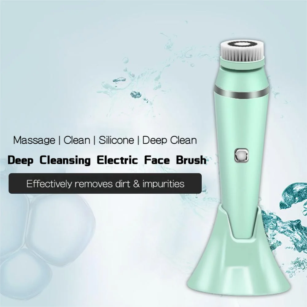 4-in-1 elektrische gezichtsreinigingsborstel – Diepe poriënreiniging, exfoliëren, massage- en mee-eterverwijdering, oplaadbaar huidverzorgingshulpmiddel