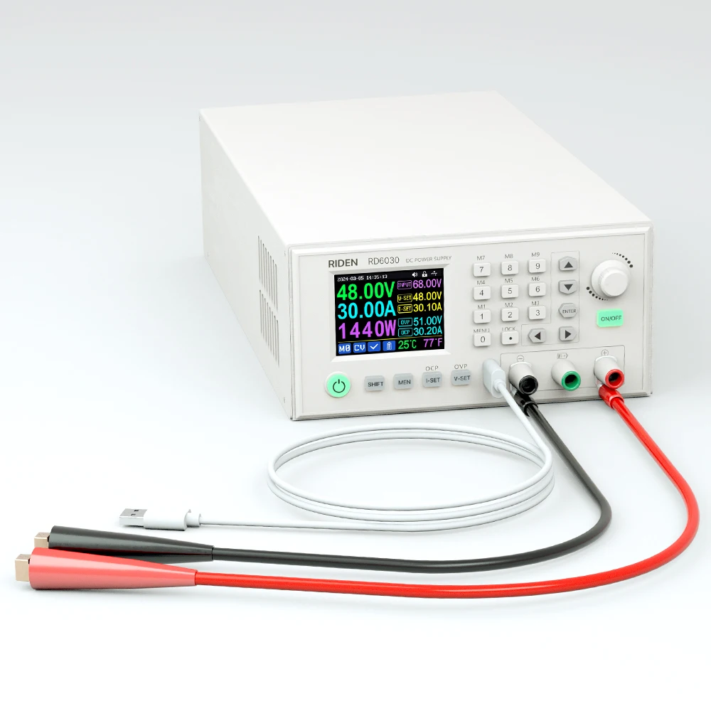 

1440W 6030 Assembled Set 60V 30A USB AC to DC Adjustable Digital Control Lab Variable Charge Battery Bench Lab Power Supply