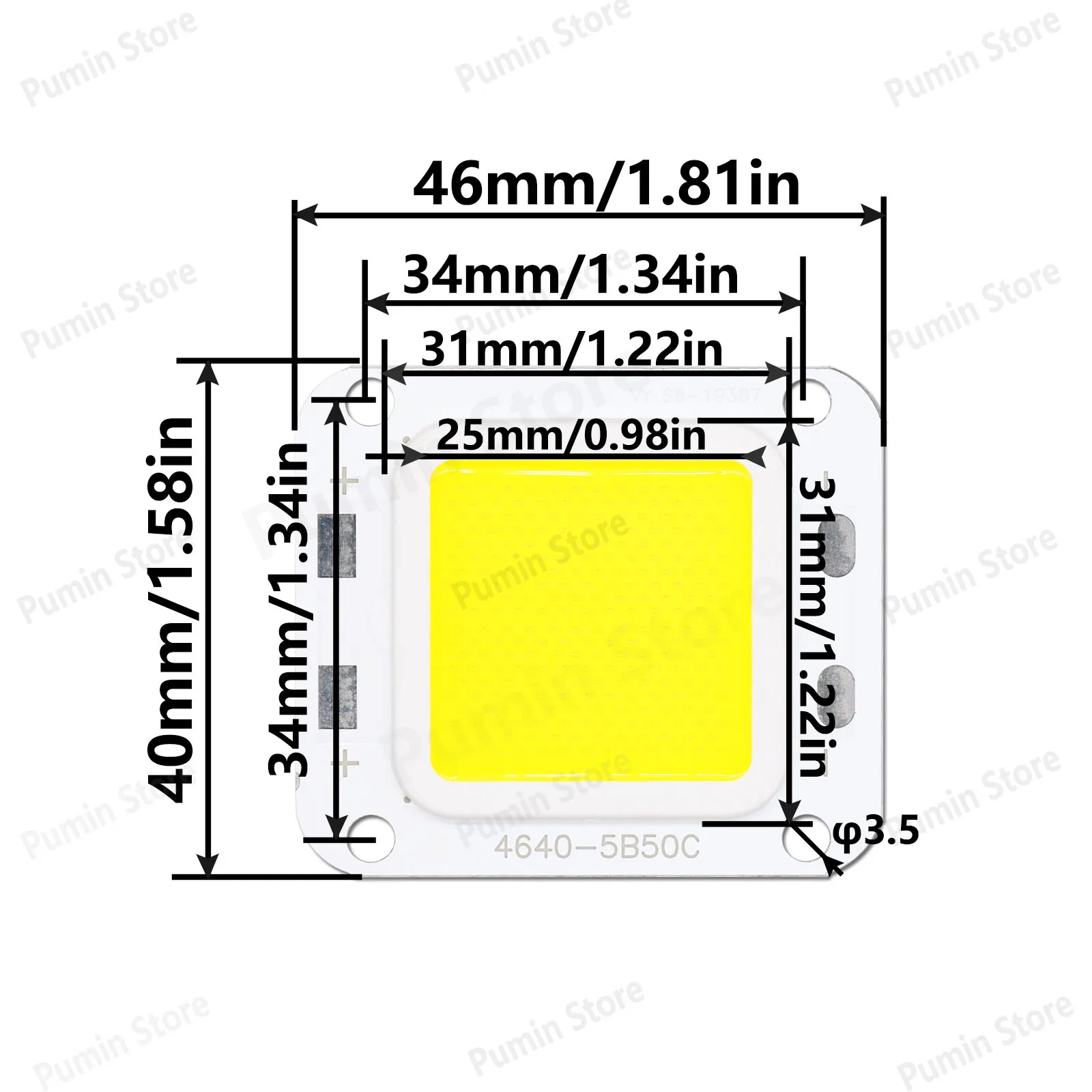 LED SMD High Voltage DC145-150V 100W 10 * 21mil For Outdoor Floodlight Headlight Chip Modification Light Source Accessories DIY