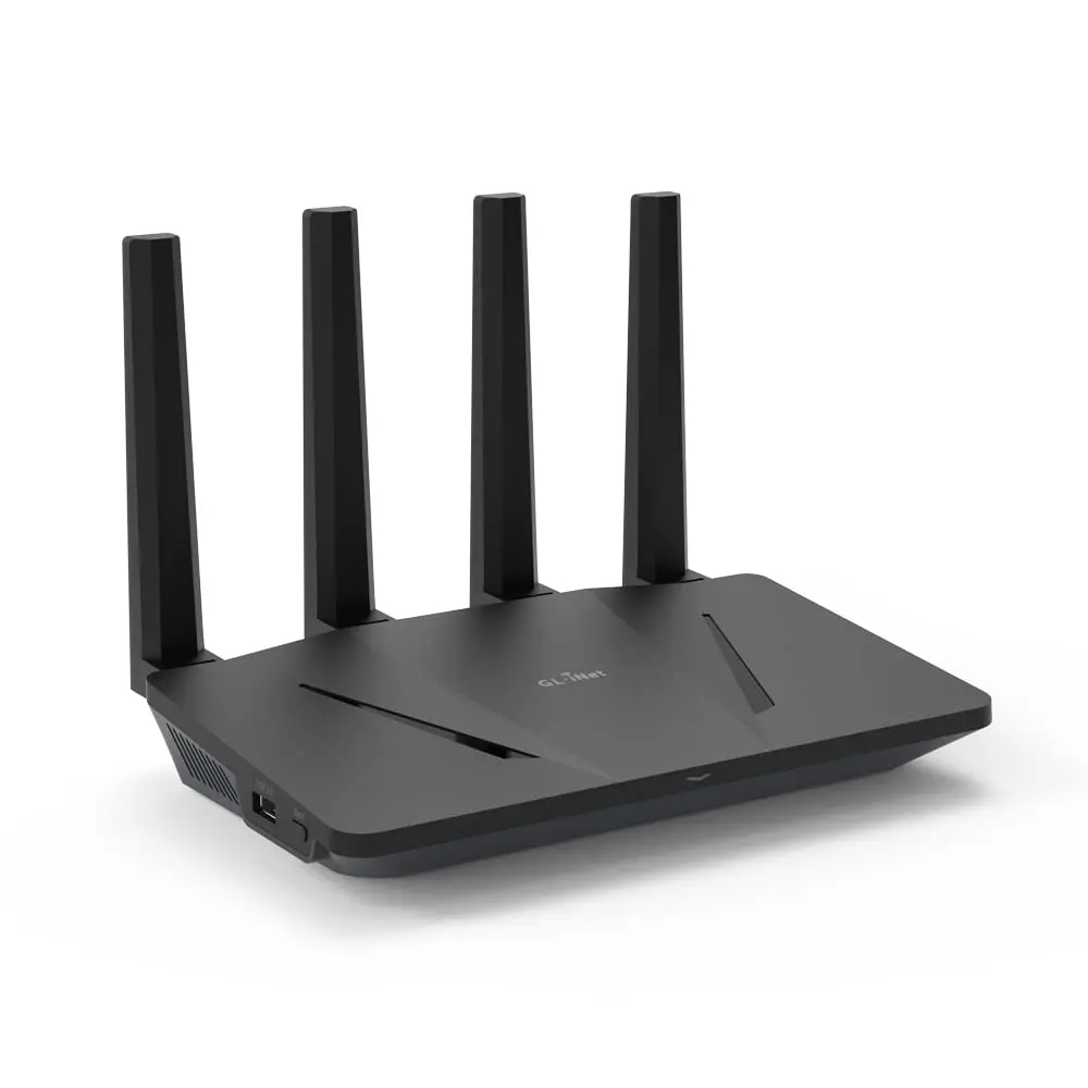 GL.iNet GL-AX1800 (Flint)  WiFi 6 Router Home Secure Router -Dual Band Gigabit Wireless Internet Router, 5 x 1G Ethernet Ports, Up to 120 Devices, OpenVpn&WireGuard