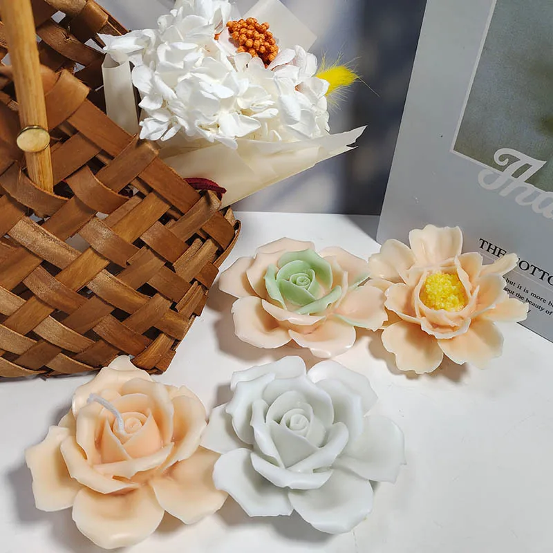 

Flower Aromatherapy Candle Silicone Mold DIY Petal Fragrance Candle Silicone Mold Scented Making Tools 3D DIY Handmade Fragrance
