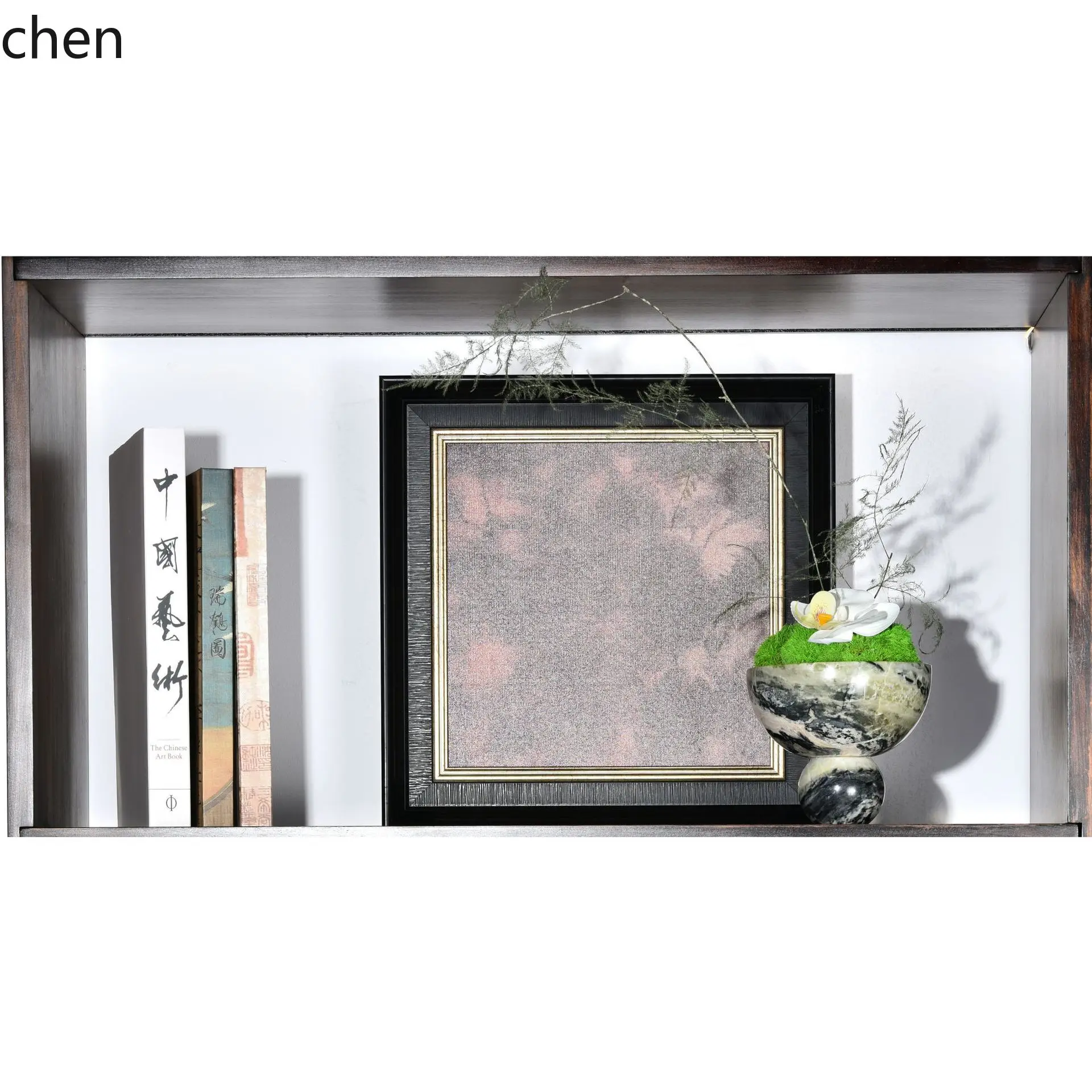 Zml bookshelf decor set - zen-inspired premium office open shelf display - soft decorative accents